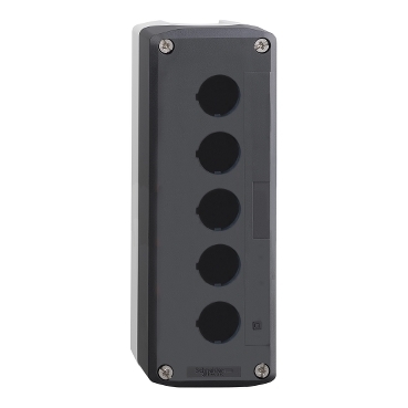 CAJA VACIA XALD XALK, PLASTICO, TAPA GRIS OSCURO, PARA PULSADORES Ø22, 5 AGUJEROS | SCHNEIDER ELECTRIC | XALD05 | SCHNEIDER | XALD05
