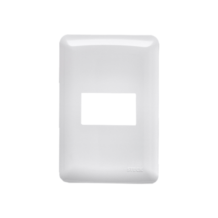 PLACA PVC BLANCA 1 MODULO - LINEA LYRA - STECK | STECK | 859012
