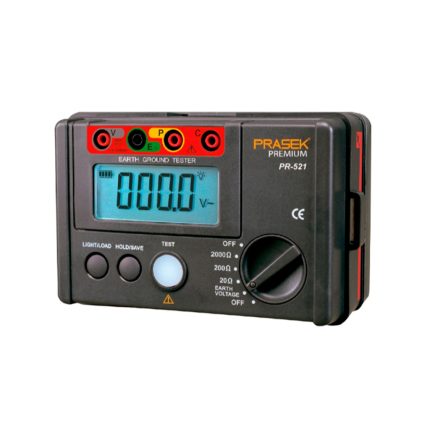TELUROMETRO DIGITAL MEDIDOR DE RESISTENCIA DE AISLAMIENTO 2000 OHM PRASEK PREMIUM PR-521 | PRASEK | PR-521
